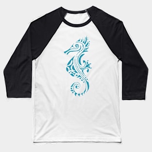 Seahorse turquoise tattoo Baseball T-Shirt